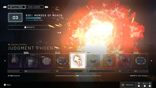 Halo Infinite season 1 heroes of reach battle pass level 50 judgement phoenix kill effect