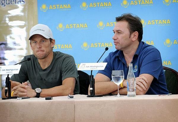 Johan Bruyneel looks on
