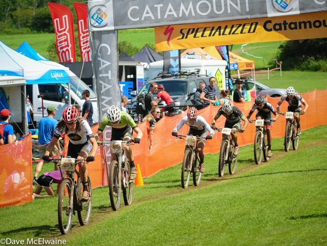 Chasers led by Gorry Cypress (Whole Athlete) with one lap to go