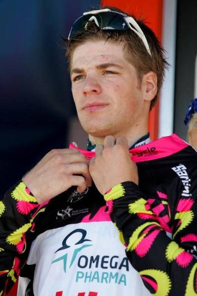 Jurgen Roelandts (Omega Pharma-Lotto) in the Young Rider jersey.