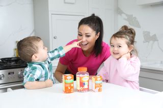 Sam Quek with her kids Molly and Zac