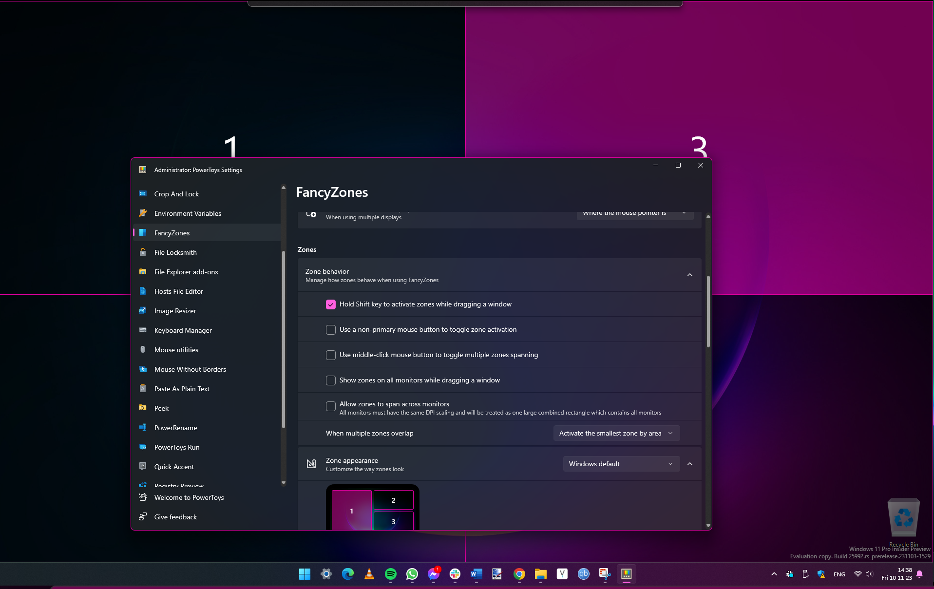 FancyZones in PowerToys