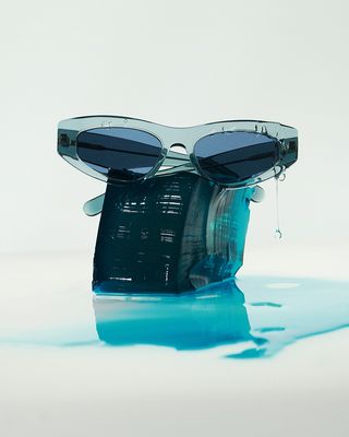 Colourful blue sunglasses by Salvatore Ferragamo