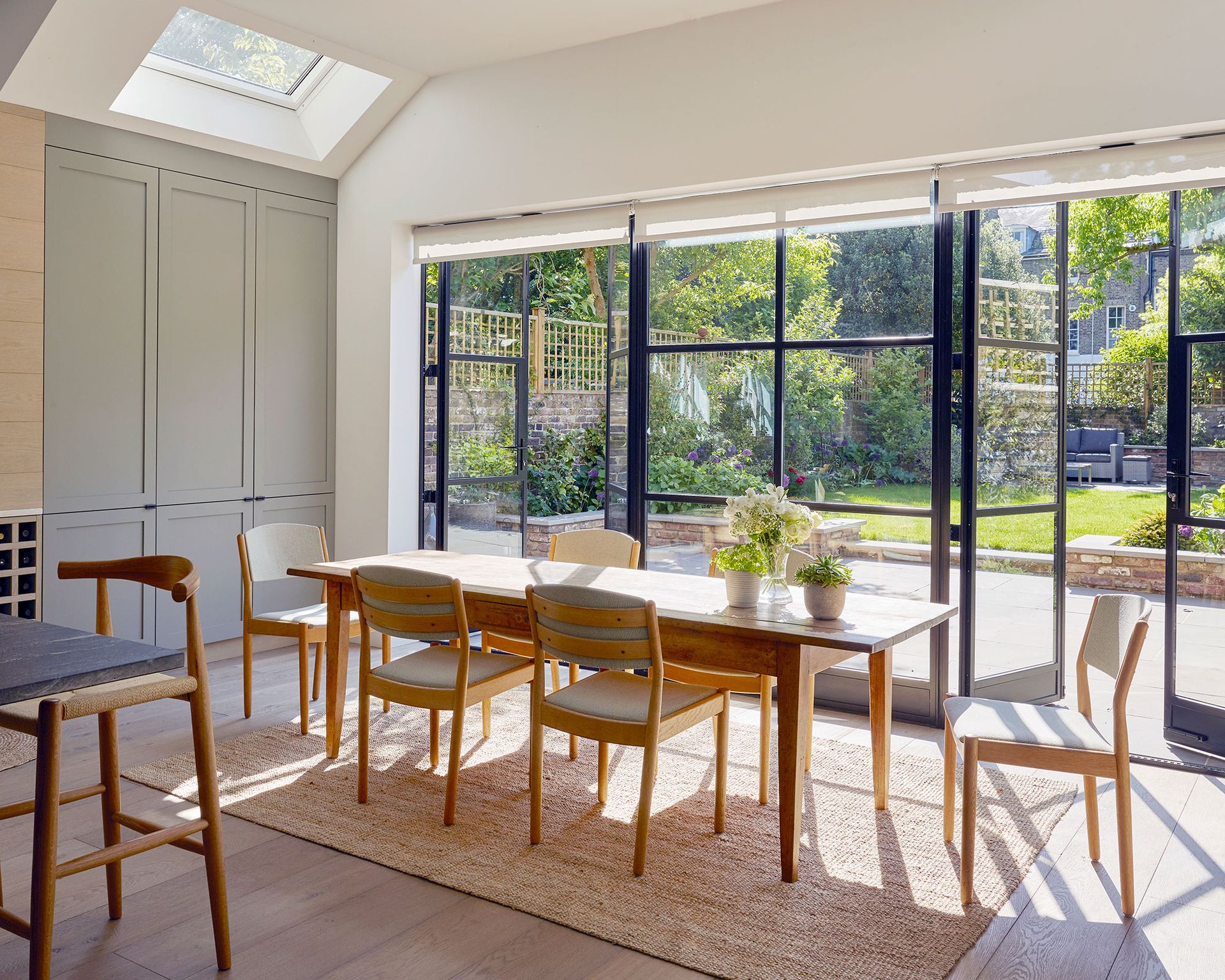 Kitchen dining area overlooking garden