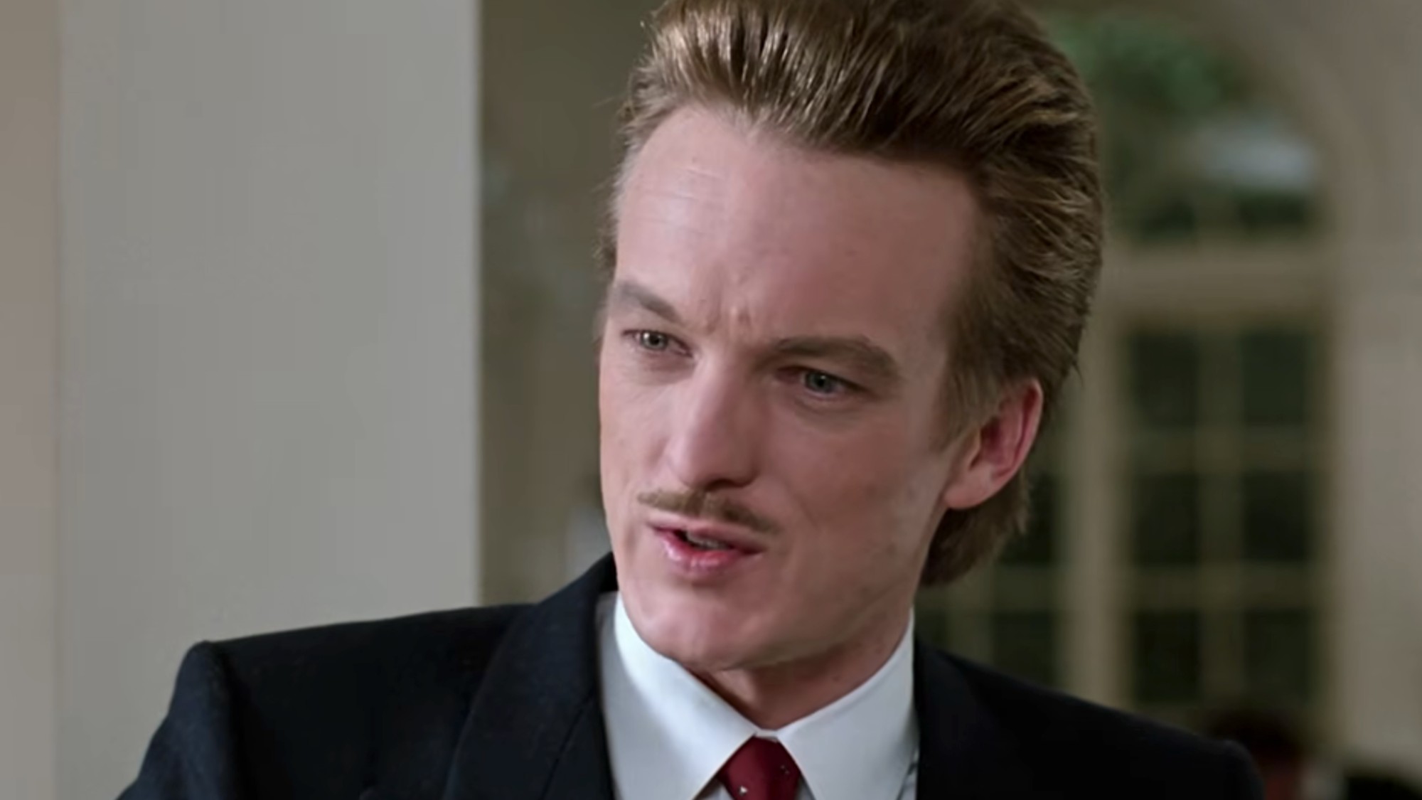 Jonathan Schmock looking snooty at the restaurant in Ferris Buellers Day Off