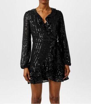 Image of black glittery dress