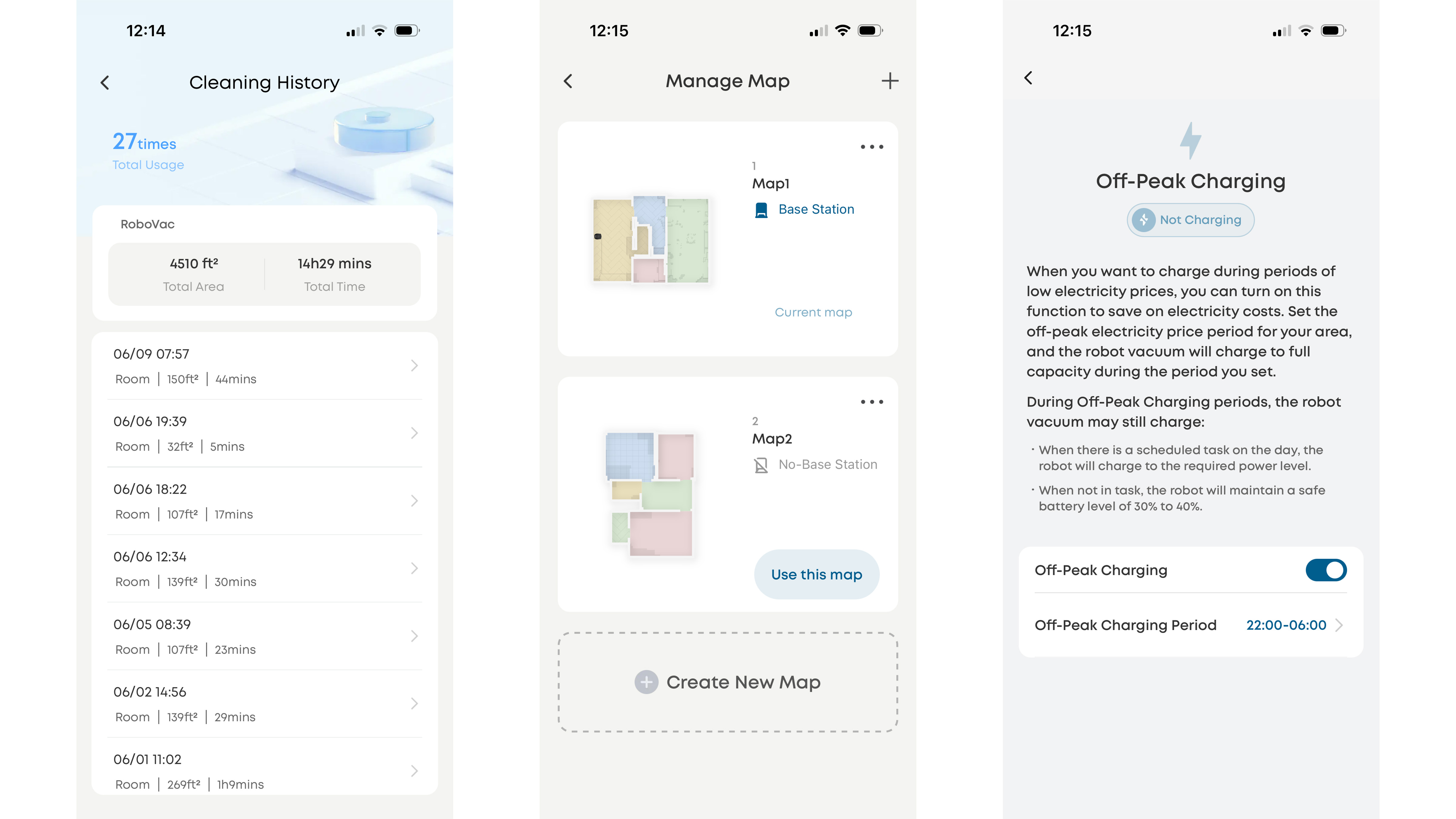 Eufy Omni S2 app screengrabs