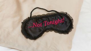 sleep mask with words not tonight