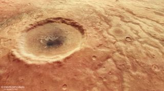 Mars image: Eyeball crater Aonia Terra