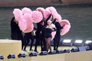 Lady Gaga performs at the Olympics opening ceremony