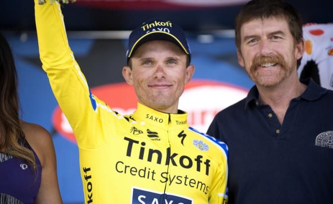 Rafal Majka (Tinkoff-Saxo) on the podium