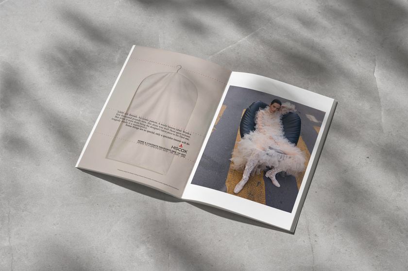 adverts for insurance in situ in a magazine