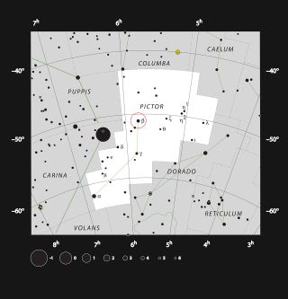 Map of the Sky Around Beta Pictoris