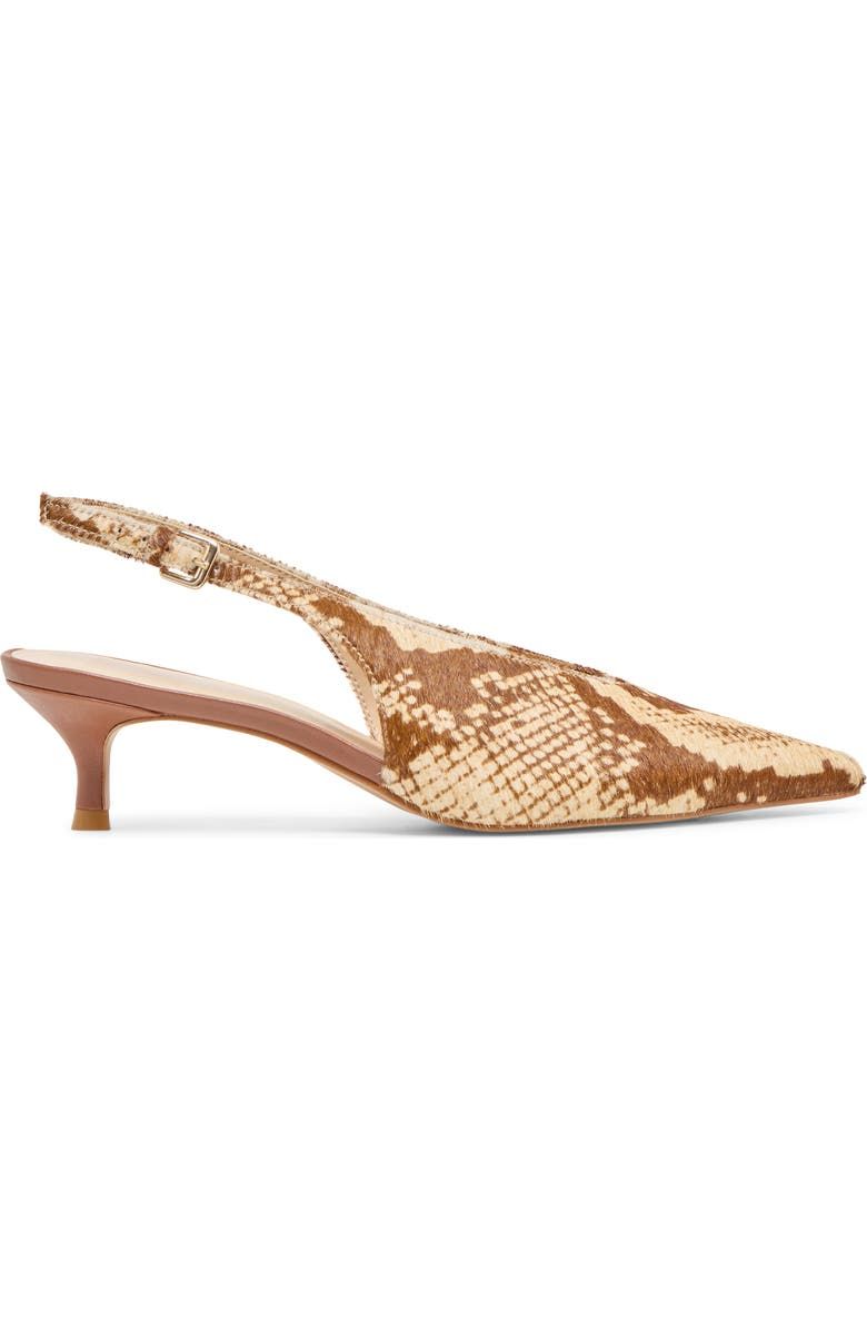 Alenna Slingback Pointed Toe Kitten Heel Pump