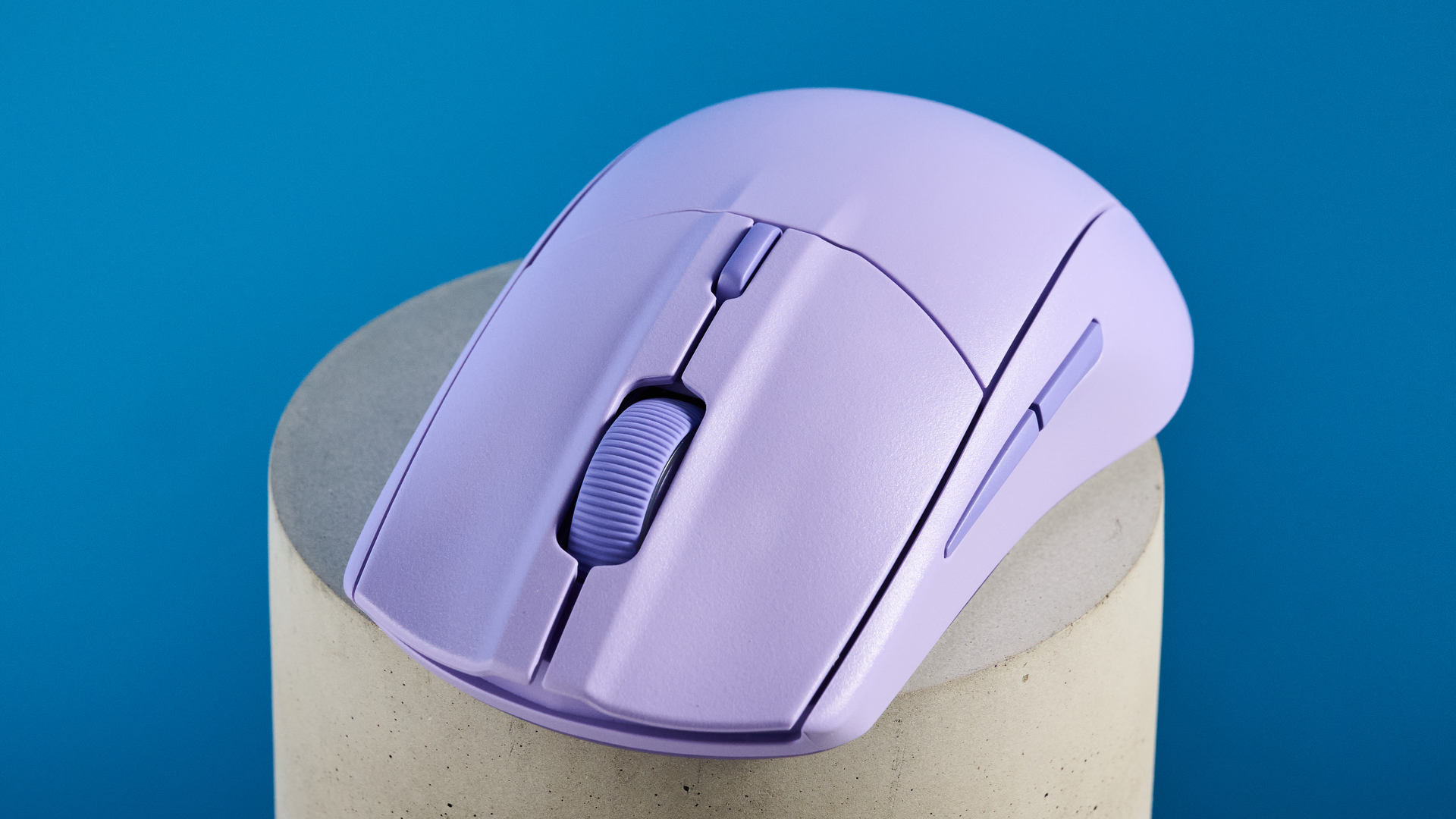 A lavender SteelSeries Rival 3 Wireless Gen 2 wireless gaming mouse
