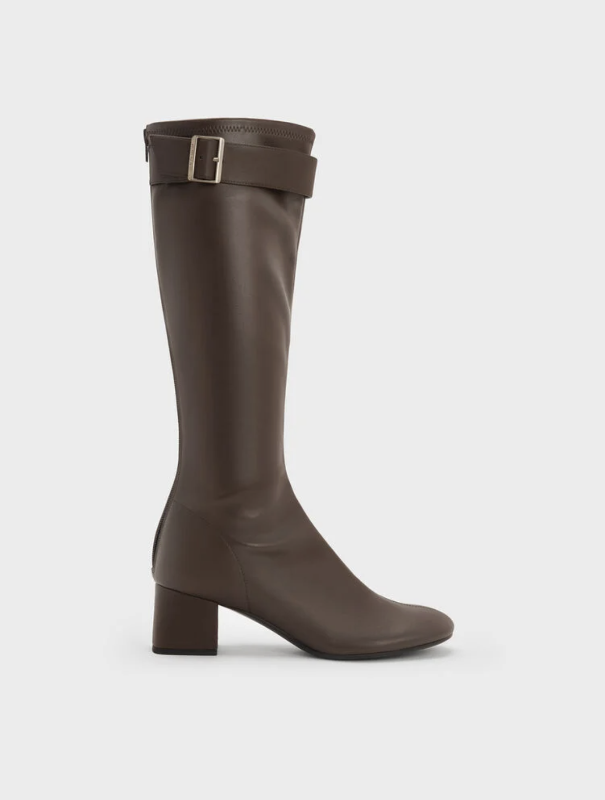 Charles &amp;amp; Keith, Gerry Buckled Block-Heel Knee-High Boots