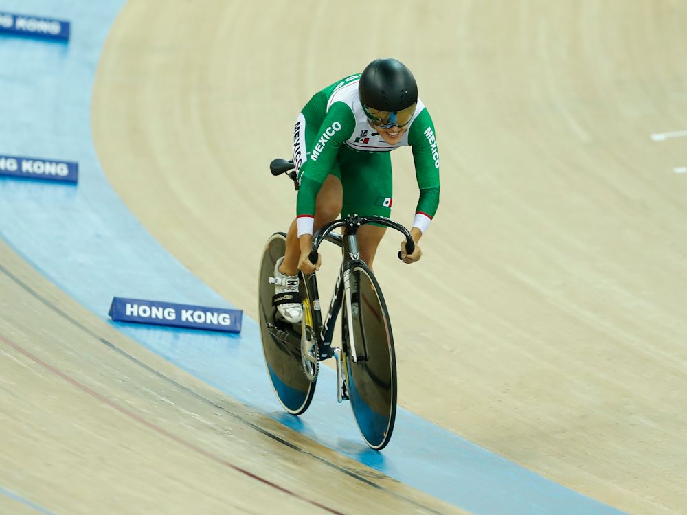Yuli Verdugo Osuna of Mexico competes in Women's 500m Time Trial Qualifying on Day 4 in 2017 UCI Track Cycling World Championships