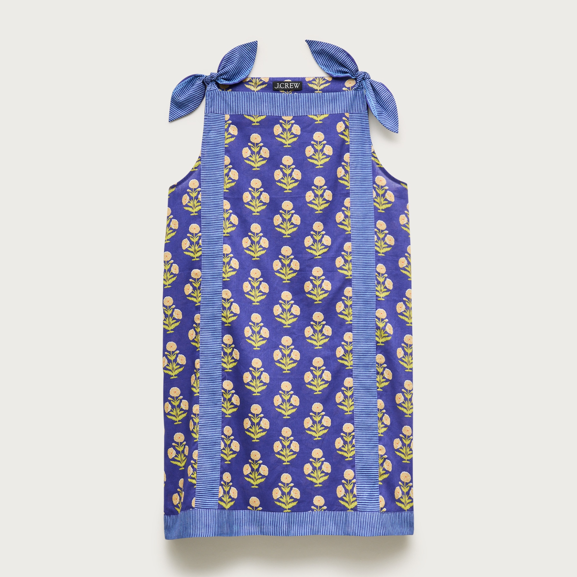 Sadie Beach Dress in Cotton Voile Marigold Block Print
