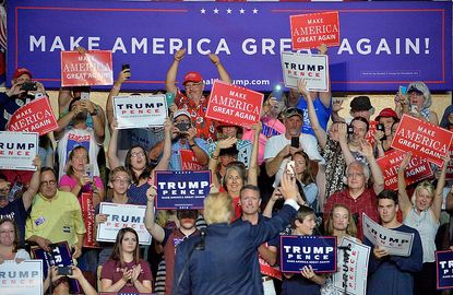 Trump campaigning in Roanoke in September.
