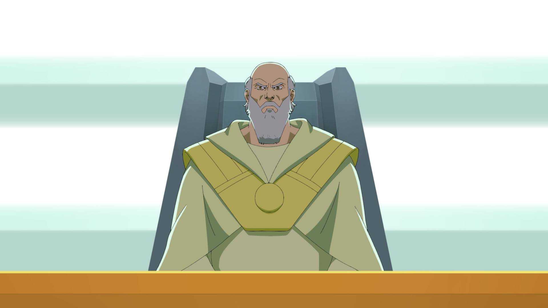 Thadeus (Peter Cullen) sitting at a desk in Invincible season 4