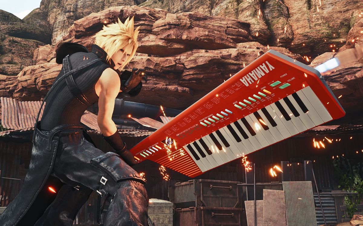 Cloud with a keytar