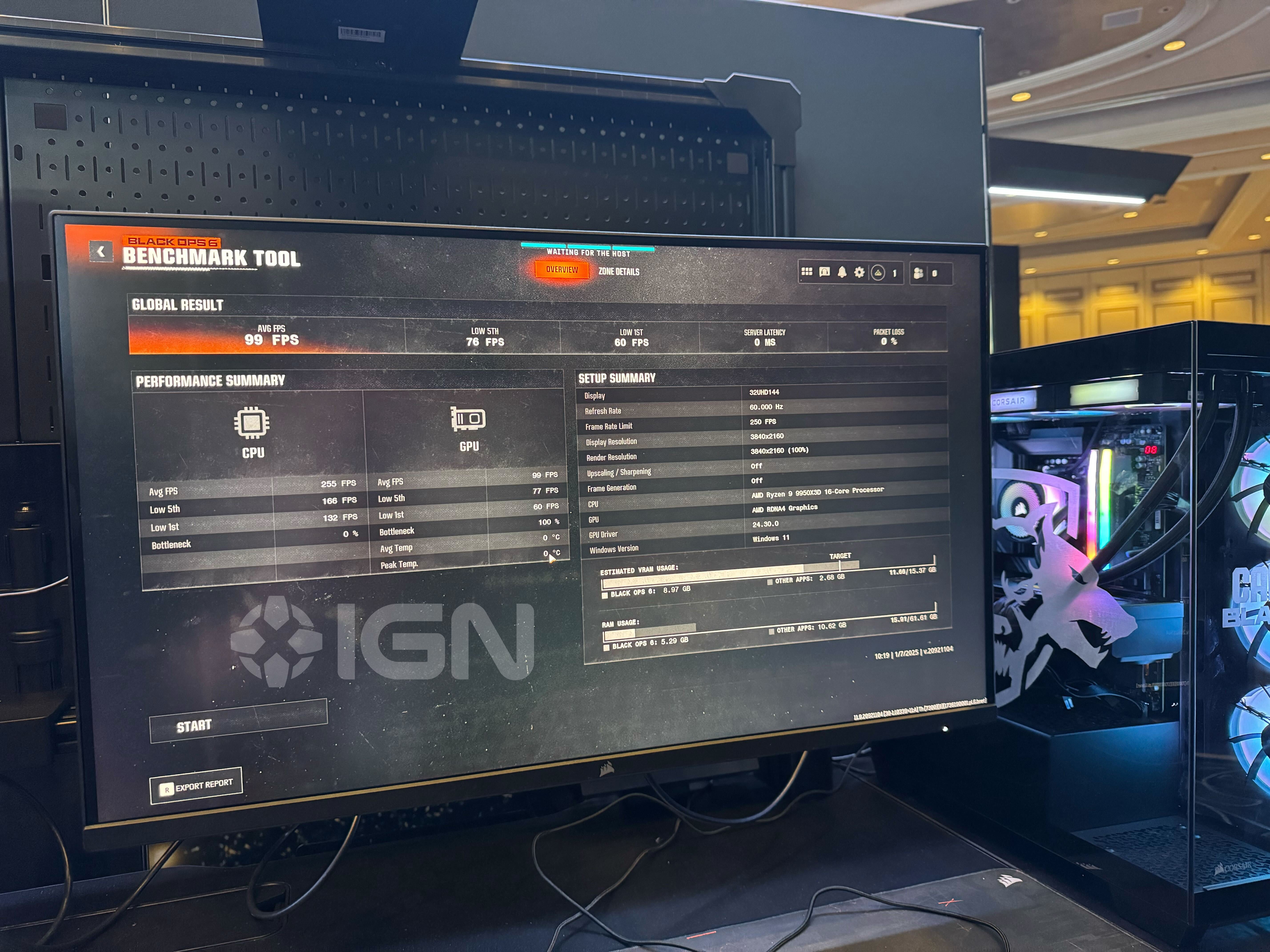 IGN image of Black Ops 6 Radeon RX 9070 benchmark