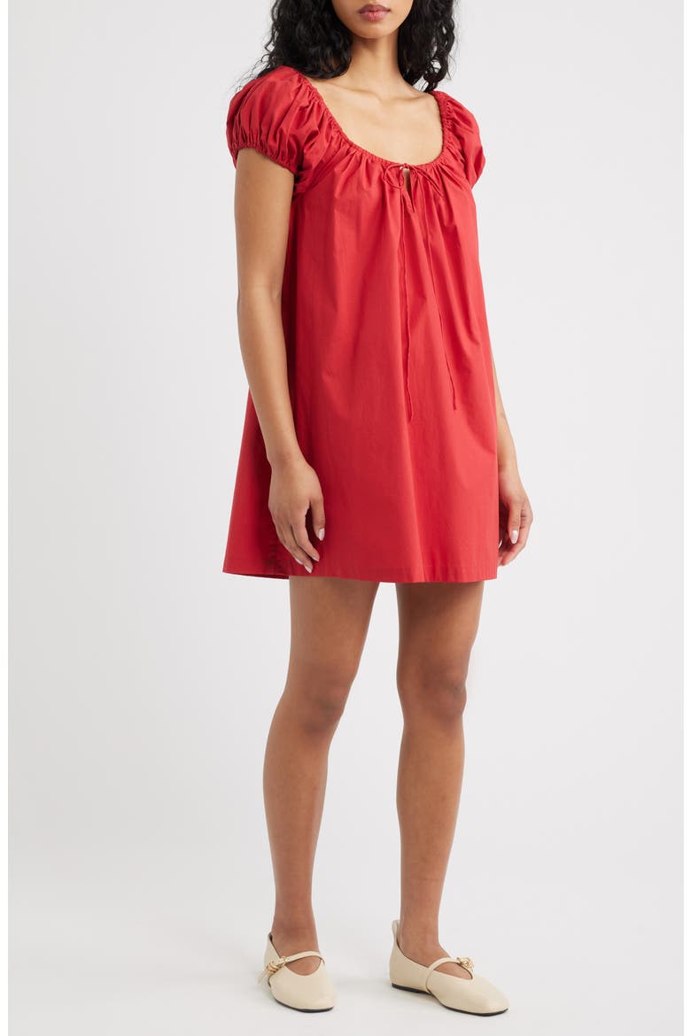 Marblau Cap Sleeve Cotton Shift Minidress