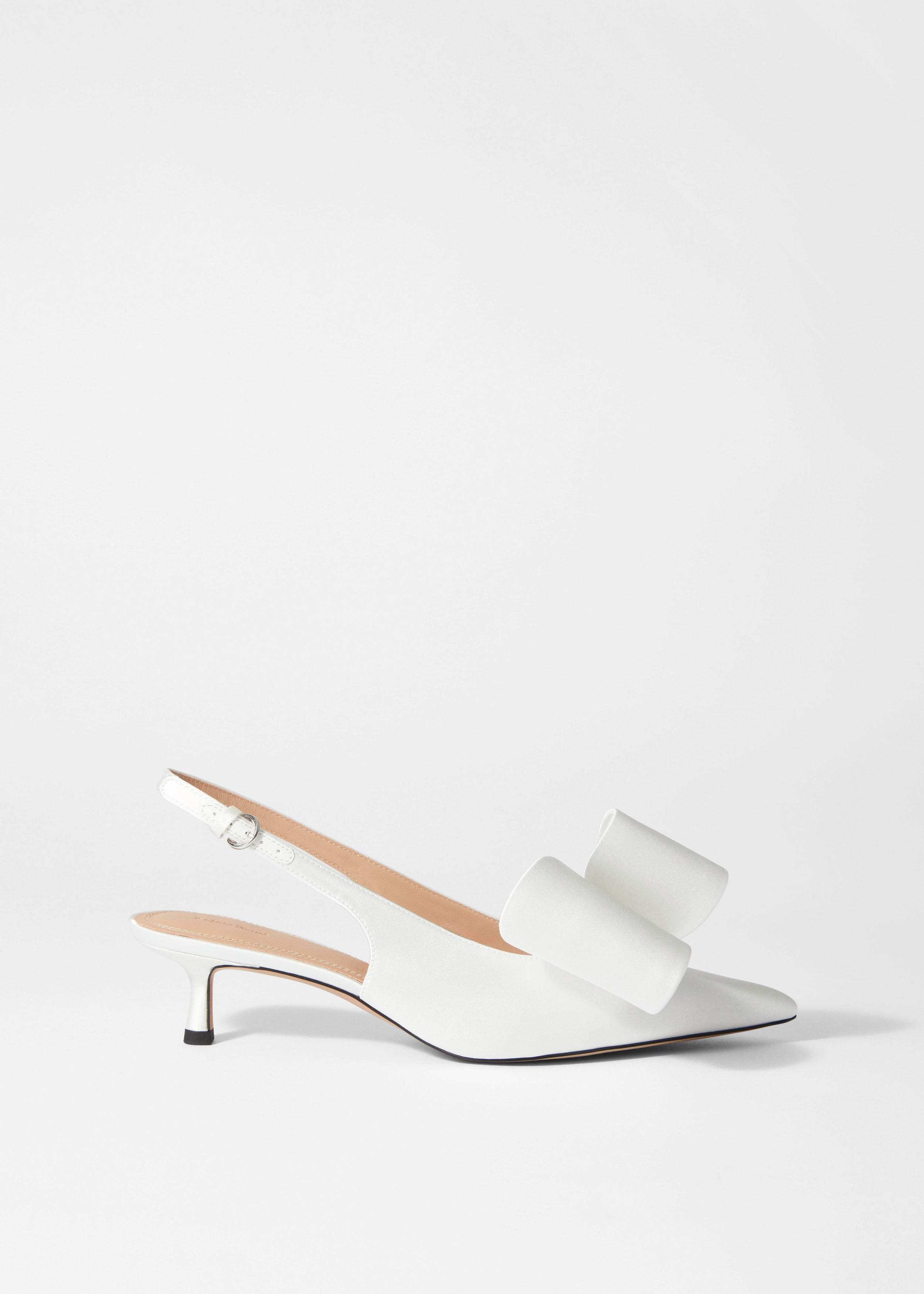 Bow-Embellished Satin Pumps