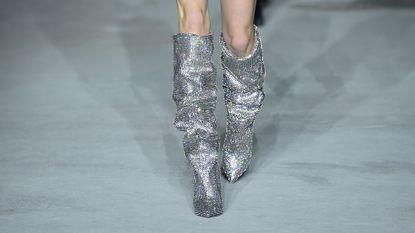 Saint laurent metallic boots online