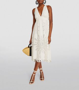 Womens Farm Rio Ivory Richelieu Midi Dress | Harrods Uk