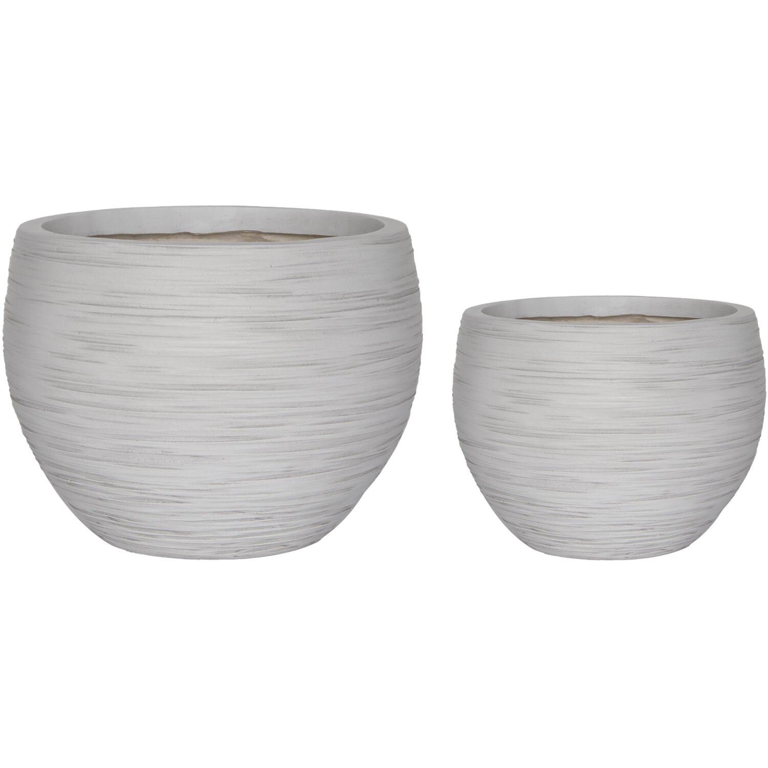 Home Garden Pots, Planters &amp;amp; Flower Beds Ceramic Pots &amp;amp; Planters Set of 2 Bamboo Finish Fibre Clay PotsSet of 2 Bamboo Finish Fibre Clay Pots