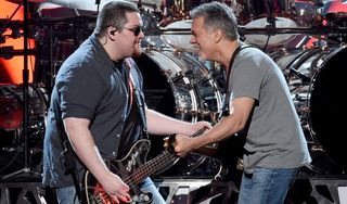 Wolfgang Van Halen (L) and guitarist Eddie Van Halen perform during the 2015 Billboard Music Awards at MGM Grand Garden Arena on May 17, 2015 in Las Vegas