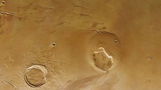 The Jovis Tholus volcano on Mars captured by the ExoMars orbiter.