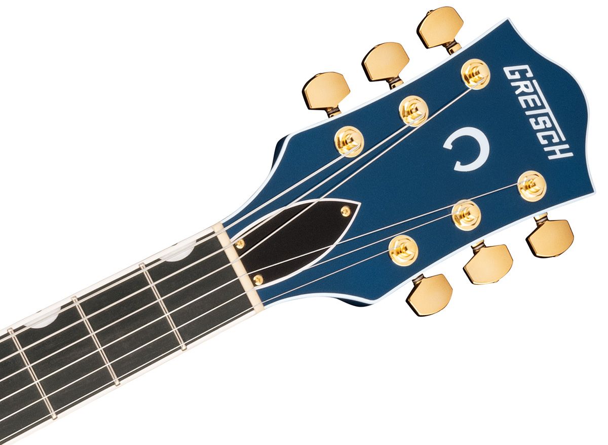 Gretsch G6120TG Players Edition Nashville Hollow Body with String-Thru Bigsby Gold Hardware Azure Metallic