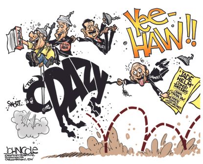 Political cartoon U.S. Texas politics