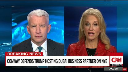 Anderson Cooper and Kellyanne Conway spar over Donald Trump toast