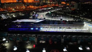 The 28,166-square-foot 10mm LED display with over 22 million pixels spans 481 feet––longer than a football field––and mirrors the shape of the F1 logo, exciting viewers watching from home as broadcasters use the sign to provide more immersive and close-up views of the race. 
