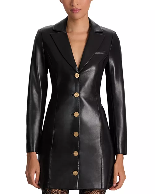 Michelle Faux Leather Dress