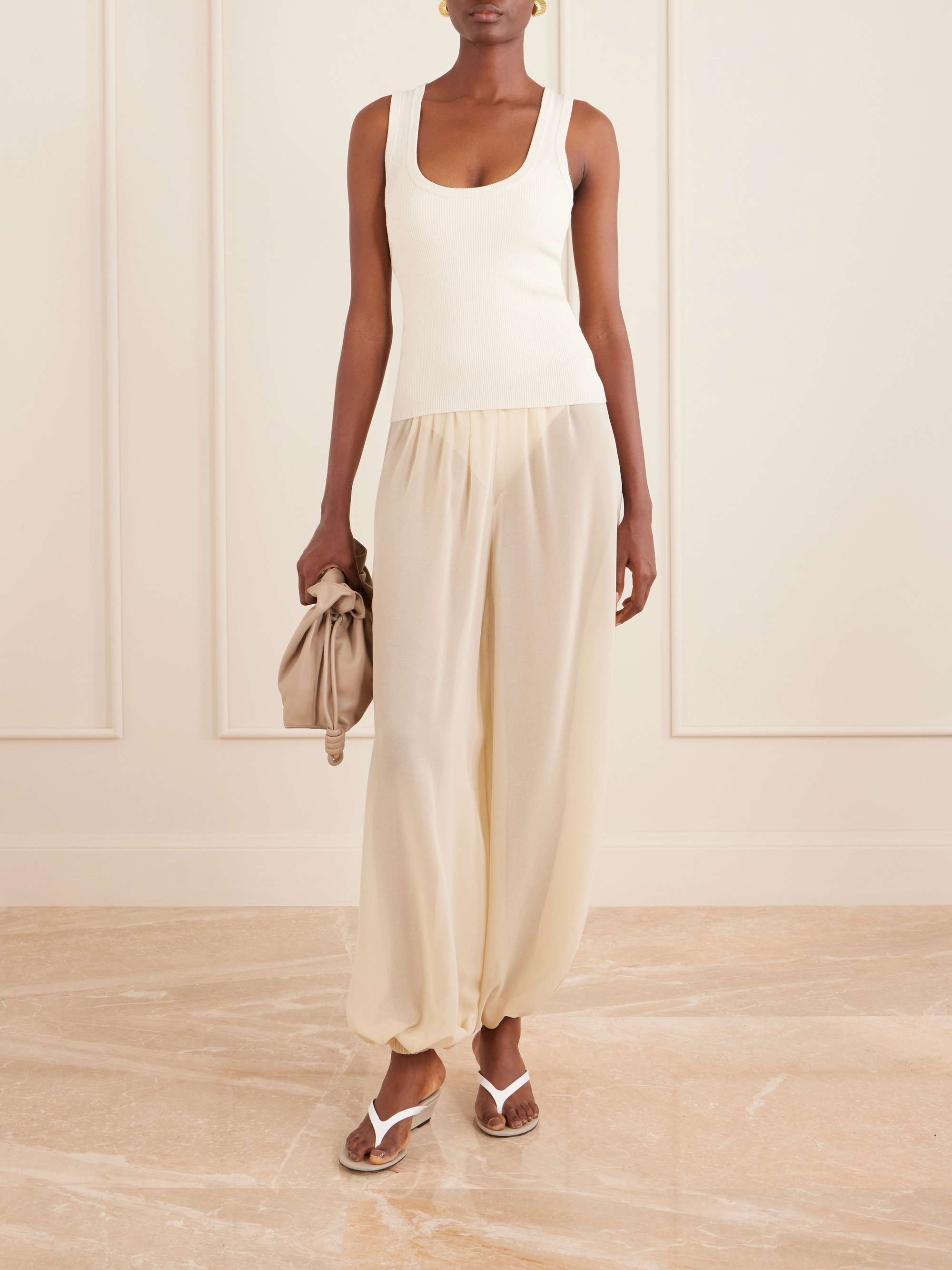 Mio Crepe Wide-Leg Pant