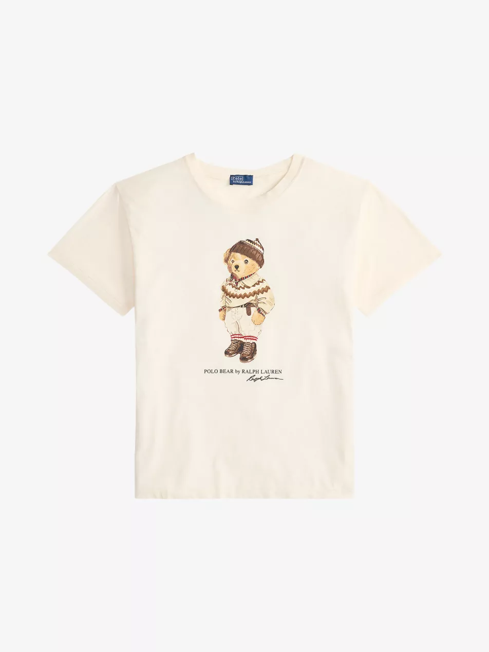Polo Bear Branded-Print Cotton-Jersey T-Shirt - Xs