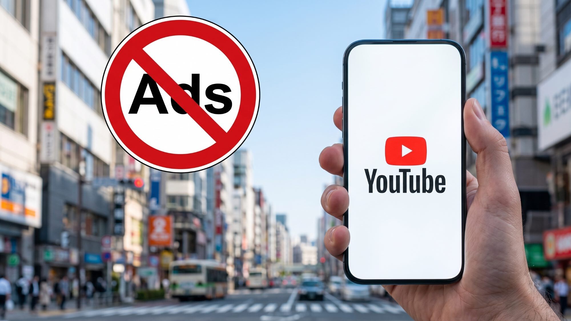 Youtube with no ads logo