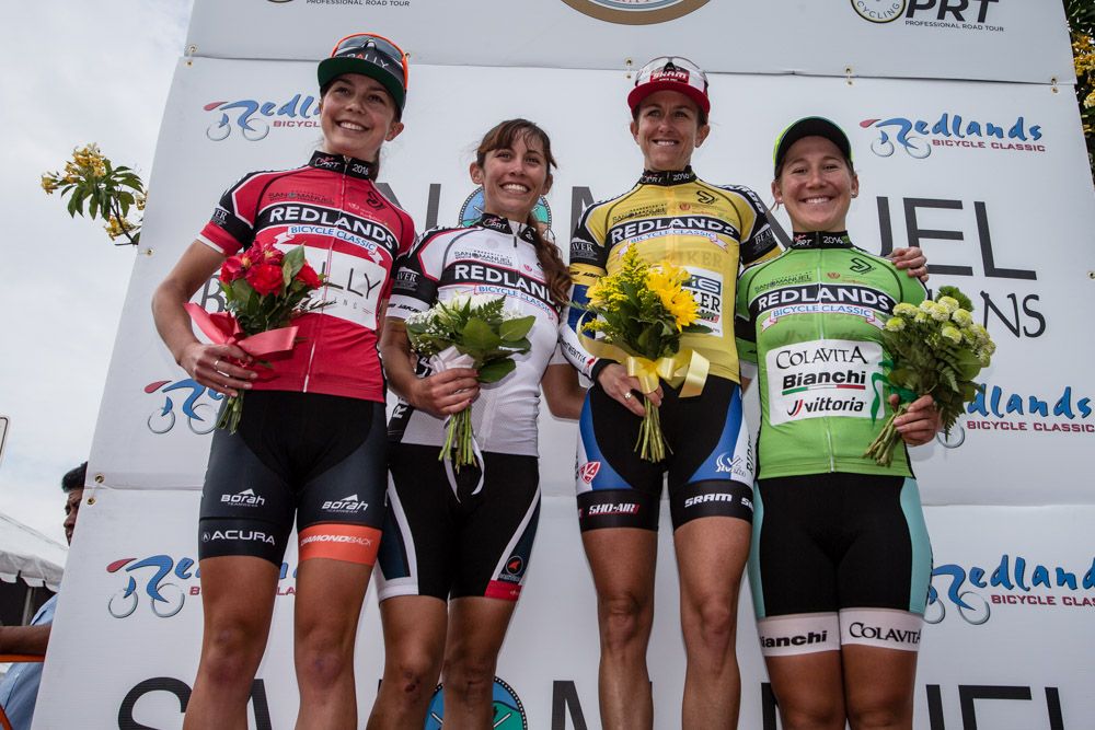 The jersey winners of the women's race