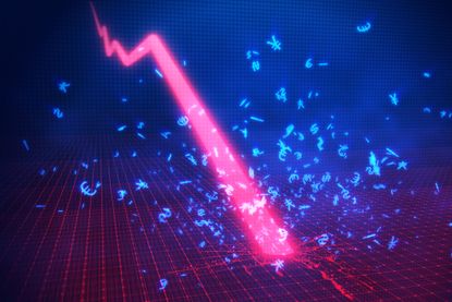 Stock market crash concept