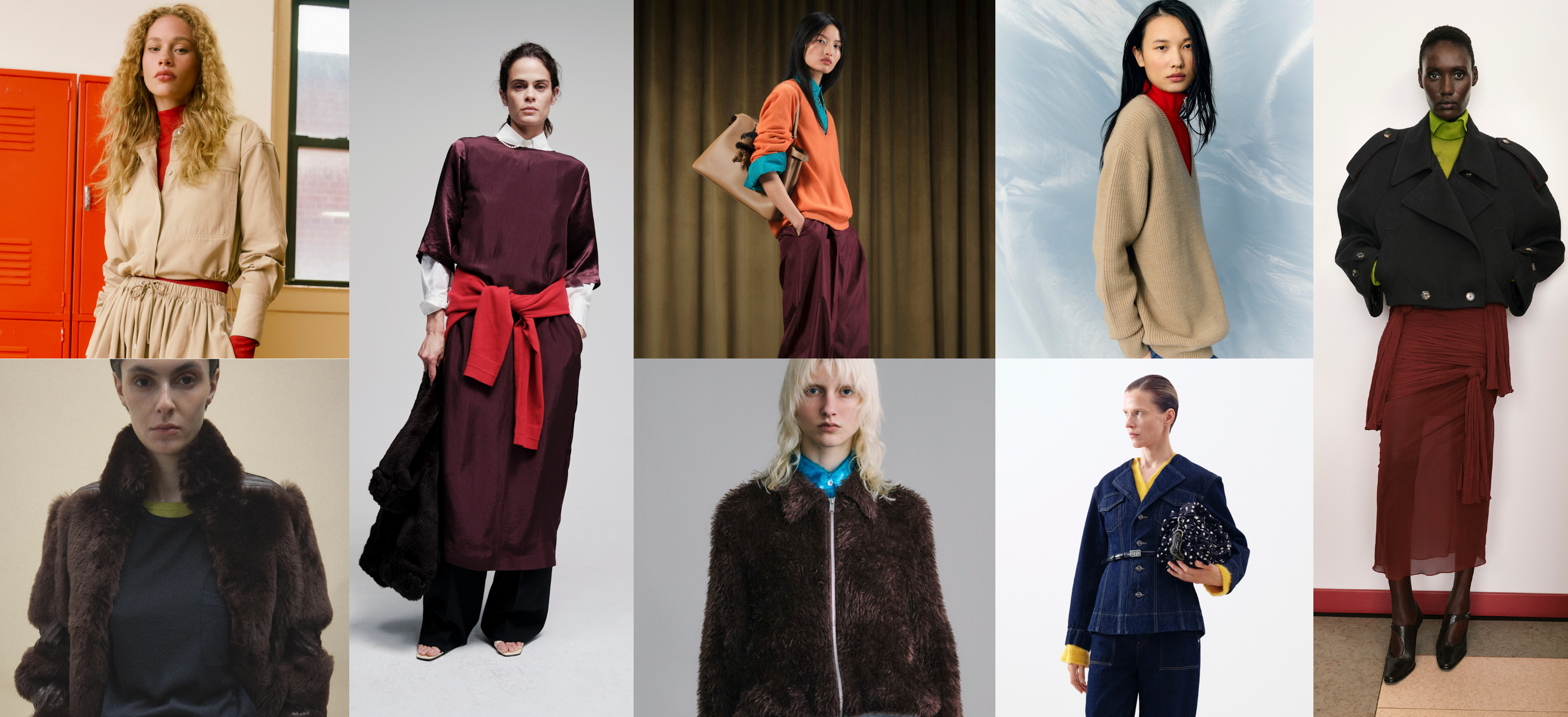color layering at Veronica Beard, TWP, Fendi, Undercover, Ganni, Tory Burch, and Tibi Resort 2026