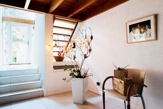 hallway and staircase in a renovated 1970s self build