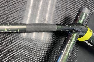My frame's seatstays after carbon repair