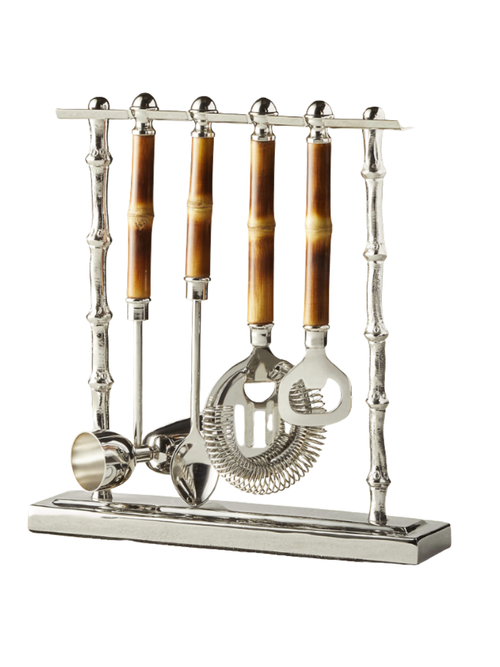 Bamboo Bar Tool Set with Stand