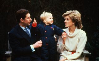 Prince William, Diana and his father Prince Charles