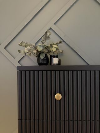 Ikea malm drawers painted black