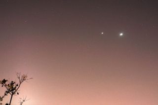 A shot of Venus and Jupiter from Chula Vista, Calif.